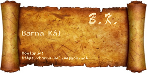Barna Kál névjegykártya